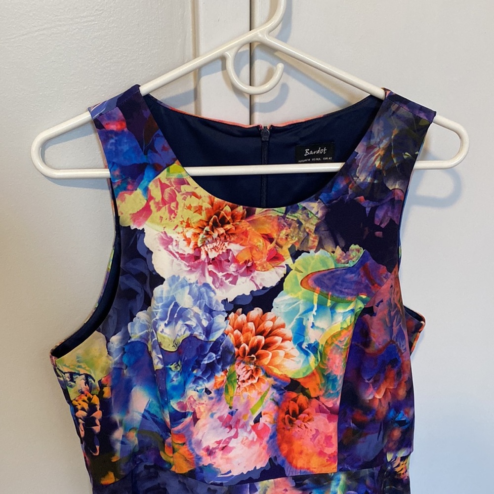 Bardot Neon Floral Dress. - Picture 2 of 2